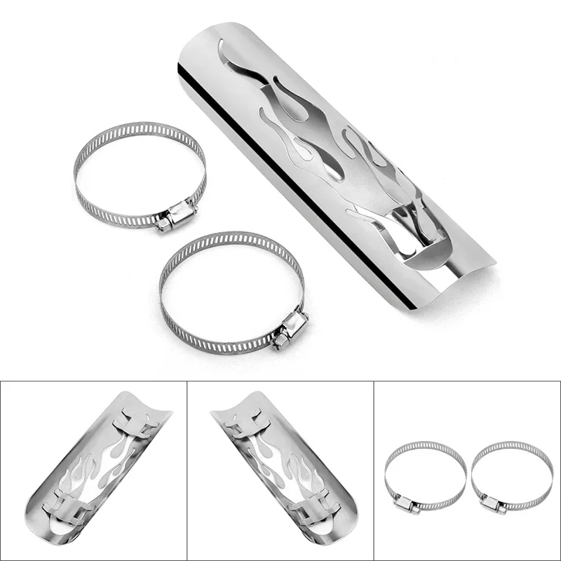 Universal Motorcycle Exhaust Pipe Heat Shield Cover Muffler Protector Guard Motocross Accessories For Harley Honda Yamaha Custom