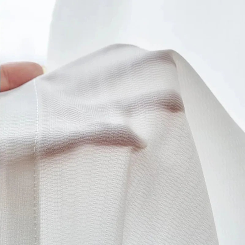 Light Luxury Dreamy Thickened Phantom Gauze Transparent and Opaque White Gauze Curtains Living Room Bedroom Balcony Curtains