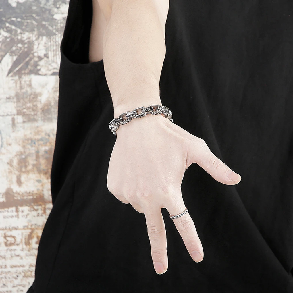 Man Boy Bracelet Decoration Style Bracelets Bangle Jewelry Wristband Dressing for Nightclub Party Daily Working