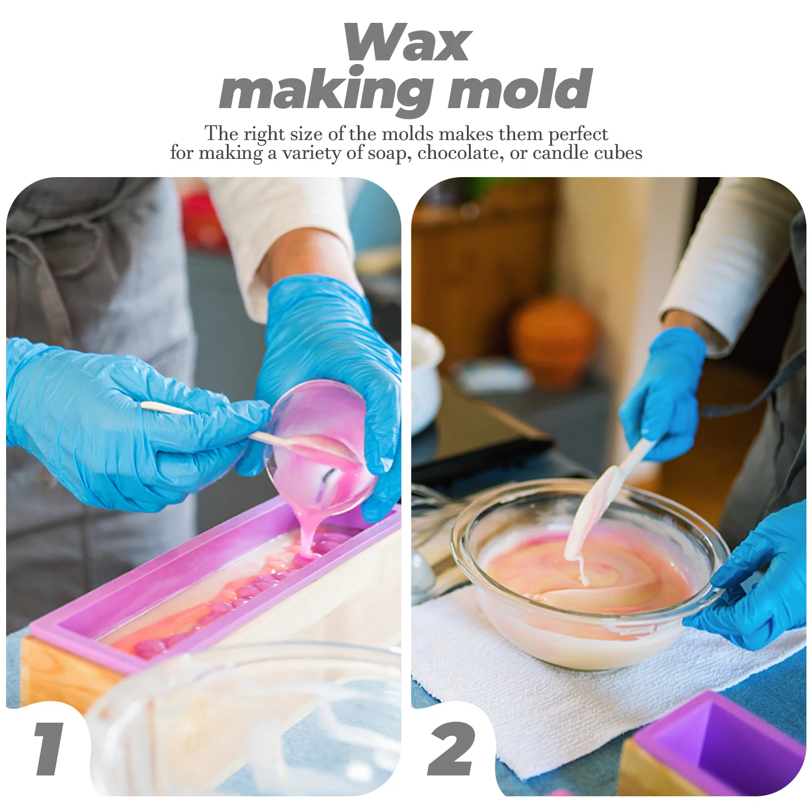 

20Pcs Transparent Wax Melt Mold Multi-Function Clear Mold for Wax Cube Making Supply Empty Packing Box