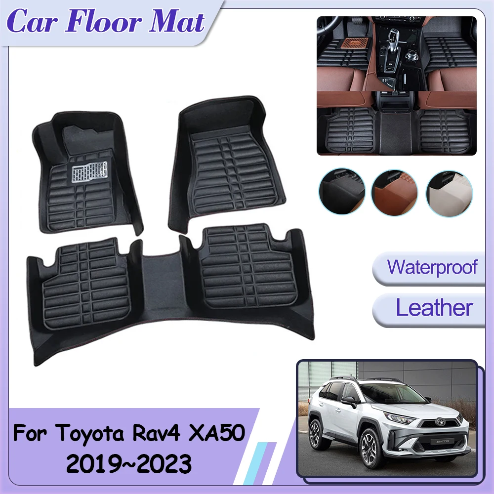 

Floor Mat for Toyota Rav4 XA50 LE Suzuki Across 2019~2023 Car Foot Parts Pads Leather Panel Liner Carpet Rug Interior Accessorie