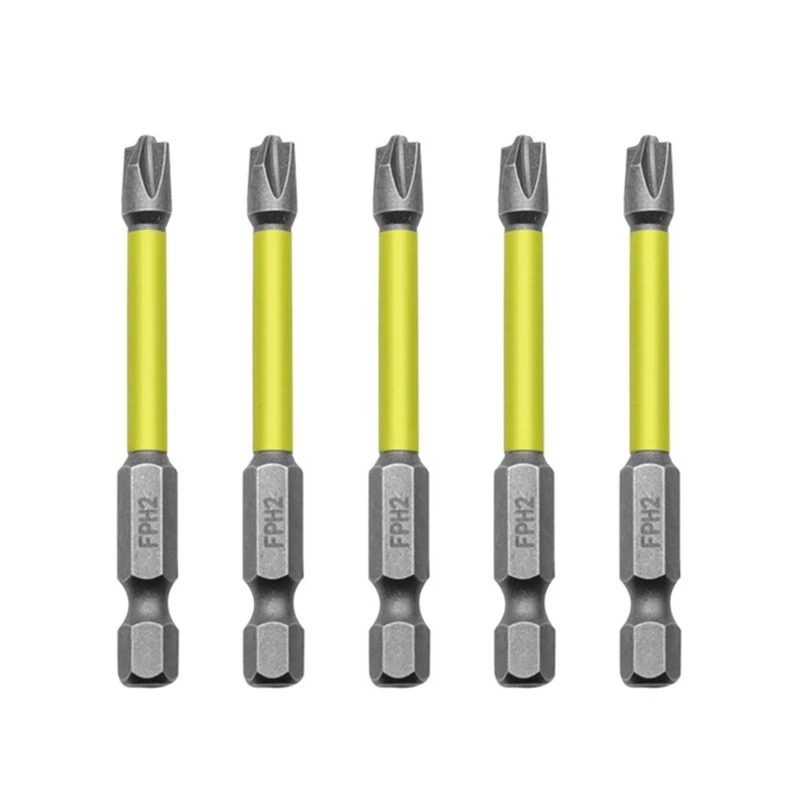 5Pcs Strong Magnetic Cross Flat Head Screwdriver Bit 65mm 110mm Electric Screw Driver Drill Bit Screwdriver Bit Set