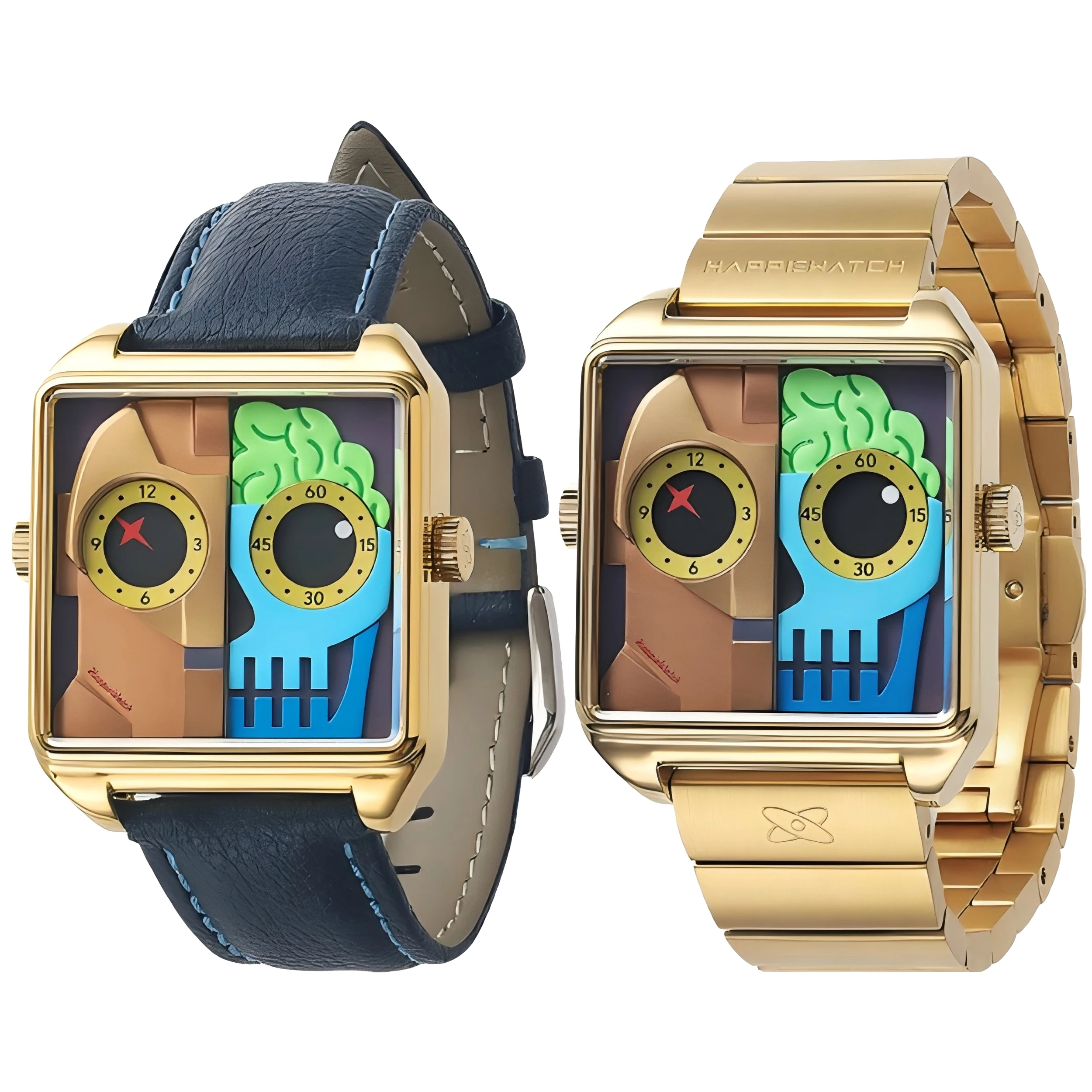 Happies Watch Men Quartz Watch Waterproof Casual Fashion Couple Watch Wear Resistant Stainless Strap Square Dial Design Women