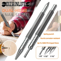 Spring Tool Hammerless Nail Dual Head Nail Setter Spring Loaded Marking Metal Woodwork Drill Bit Marking Metal Hinge Pin