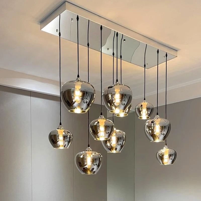 Home decoration chandelier dining room Pendant lights indoor lighting light fixture Ceiling lamps salon fancy lighting glass