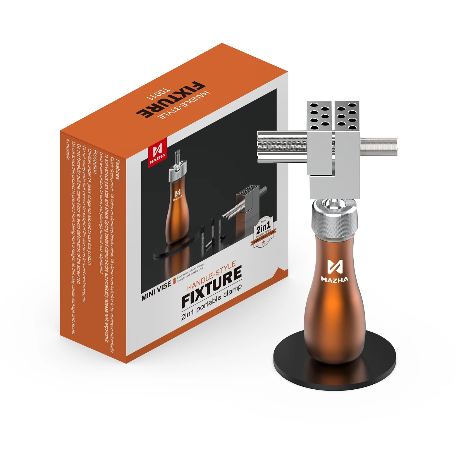 2-in-1 Precision Vise MAZHA T0011 Handheld Clamping Vise Detachable Split Suitable for DIY Model Making Craft Hobby Tools