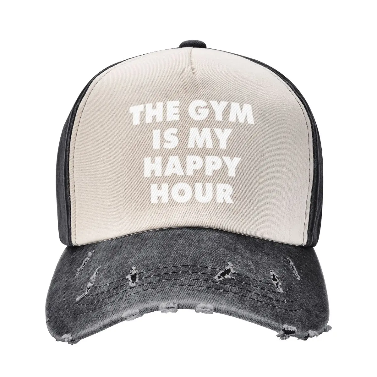

The Gym Is My Happy Hour - gym quote Baseball Cap Beach Outing fashionable sailor cap for men Sunhat Men's Women's