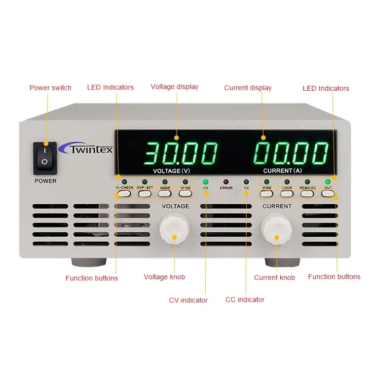 Twintex PCH600-10HS Programmable 1000V DC Switching Low Current Variable High Voltage Power Supply