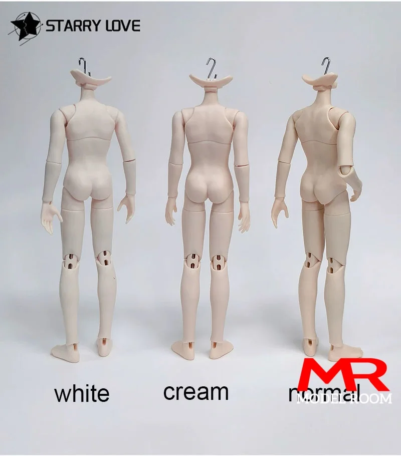 1/8 Scale Xiaoqiu BJD Doll Body 17.5cm Super Flexible Doll Body Action Figure White Normal Cream Skin Fit GSC Heads