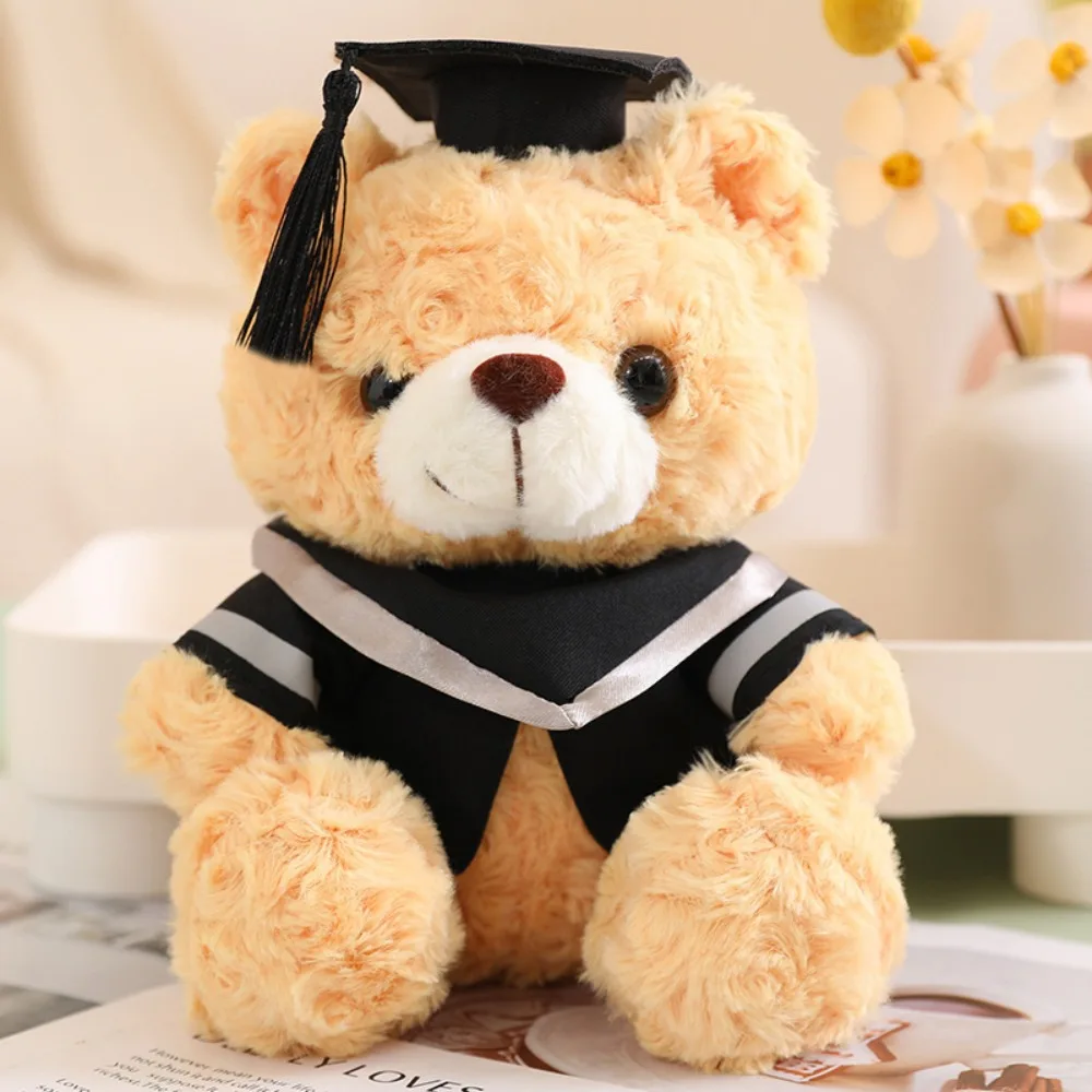New 23cm Teddy Bear Small Graduate Sitting Bear Graduation Gown Dr. Bear Students