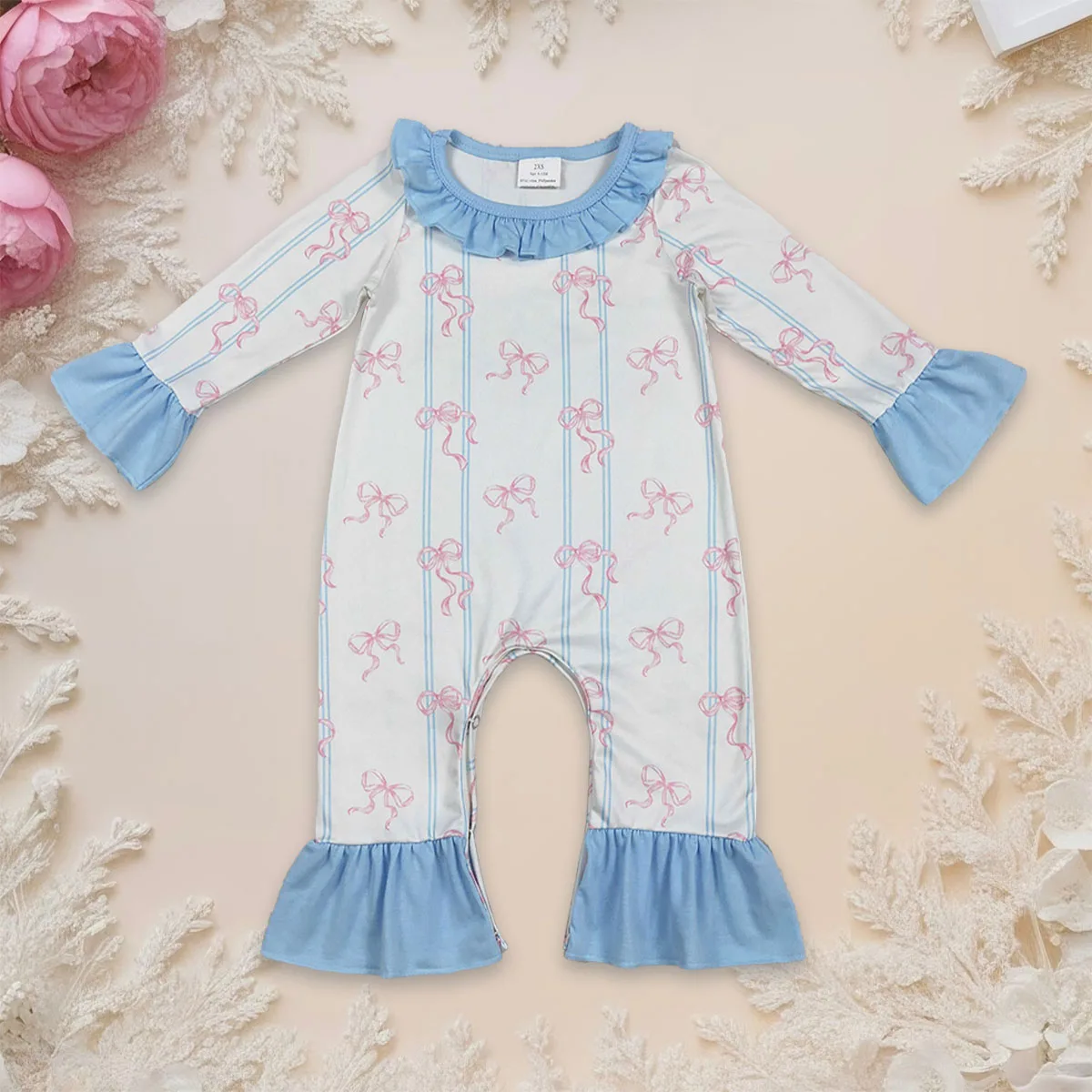 bebe-recem-nascido-menina-bodysuit-rosa-arcos-listra-colarinho-plissado-botao-foodie-sleeper-macacao-bebes-roupas-infantis-boutique