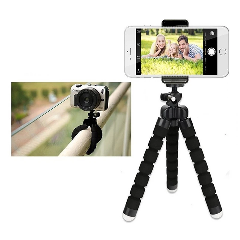 프로젝터 카메라 아이폰에 대 한 미니 삼각대 삼성 삼각형 홀더 클립 유연한 스폰지 문어 브래킷 구부릴 수 있는 휴대 전화 스탠드