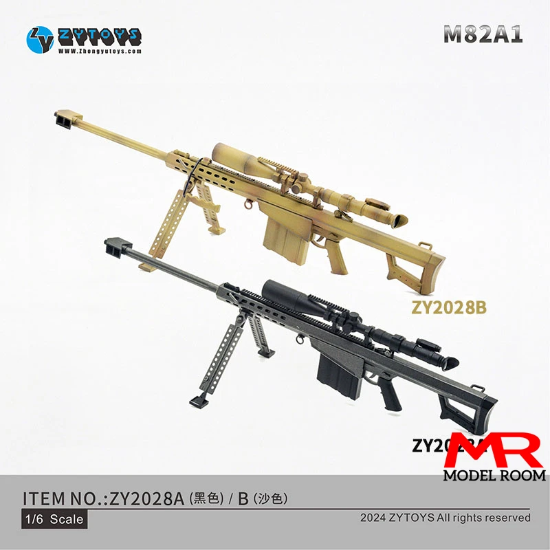 ZYTOYS ZY2028 1/6 ABS M82A1 Sniper Rifle 24cm Gun Weapon Model Scene Accessories Fit 12'' Soldier Action Figure Body Dolls