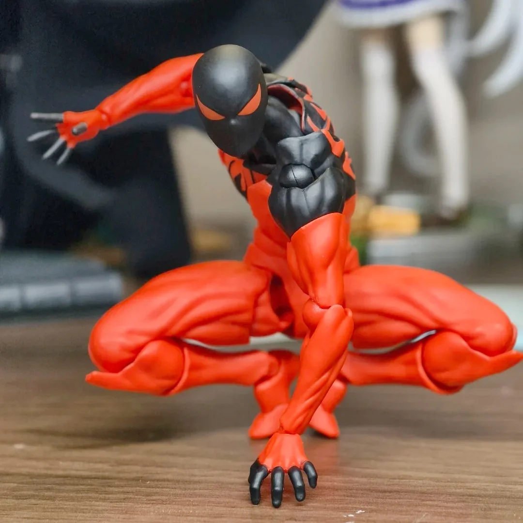 

Mess Toys Spider Man Symbiote Kaine Messtoys In Stock Spiderman Red Andblack Suit Spider Anime Action Figure Kids Birthday Gifts