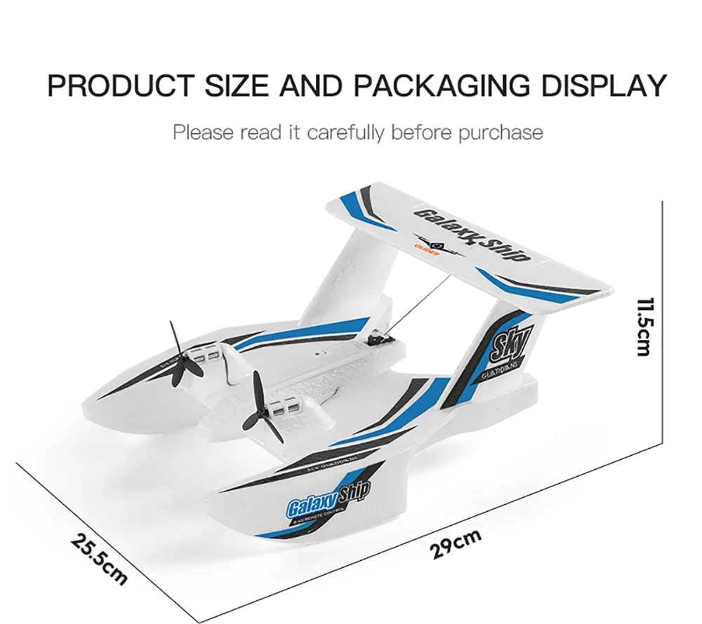9IMOD KF603 RC Glider 2.4G 3CH Radio Control Aircraft Sea And Air RC Plane EPP Foam Water Land Flying Airplane Toys Gifts