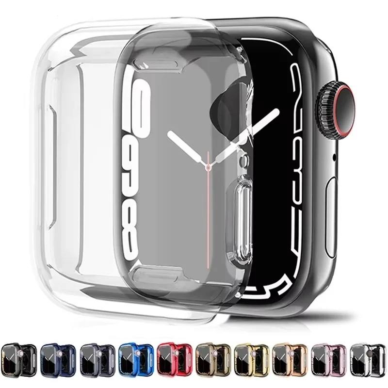 TPU Bumper Cover For Apple Watch Ultra 3 2 1 49mm 45mm 44mm 42mm 41mm 40mm 38mm Screen Protector Case For iWatch Serie 9 8 7 6 5