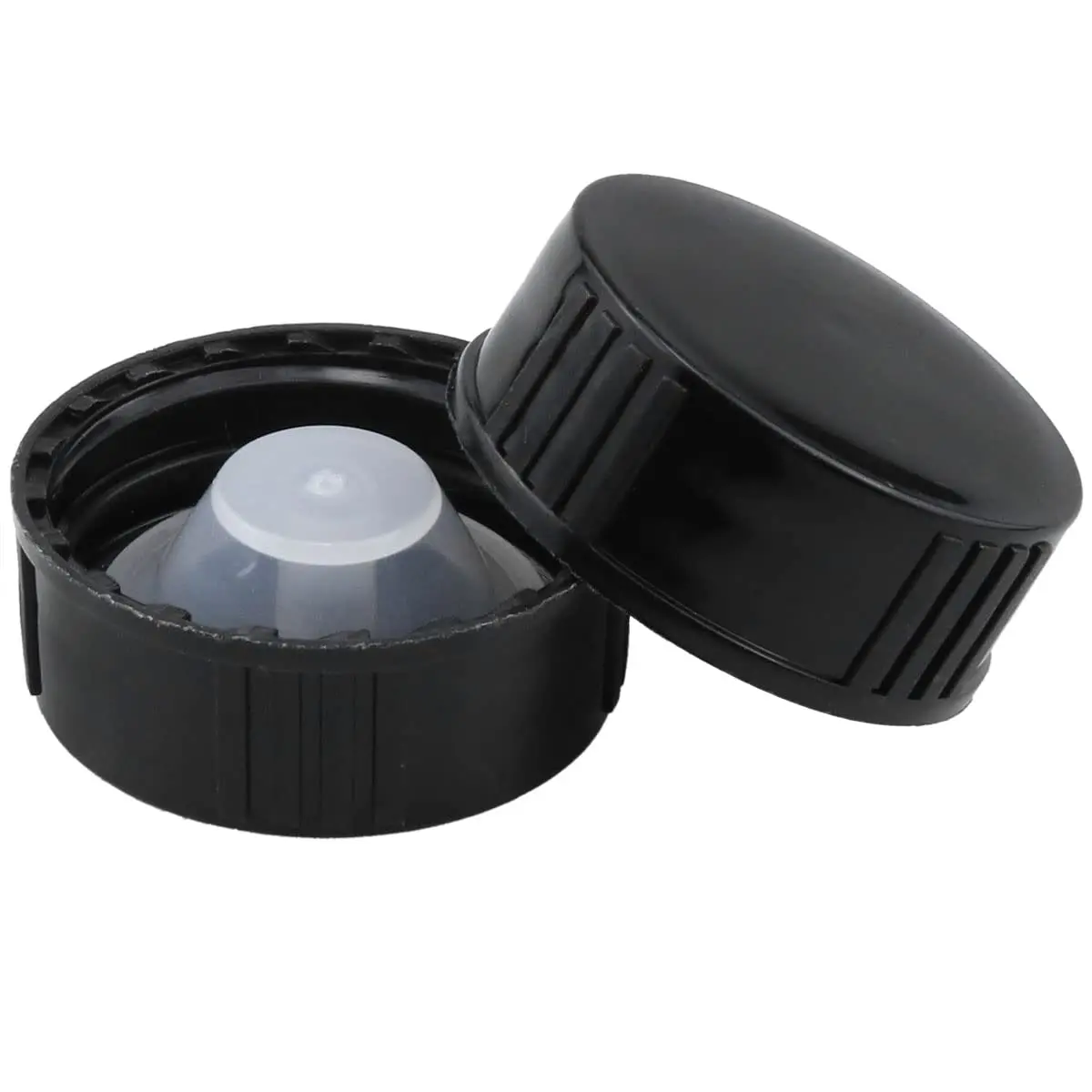 12pcs Phenolic Resin Cover 28mm Black Poly Seal Screw Caps for Daily Chemicals, Food, Cosmetics Bottles