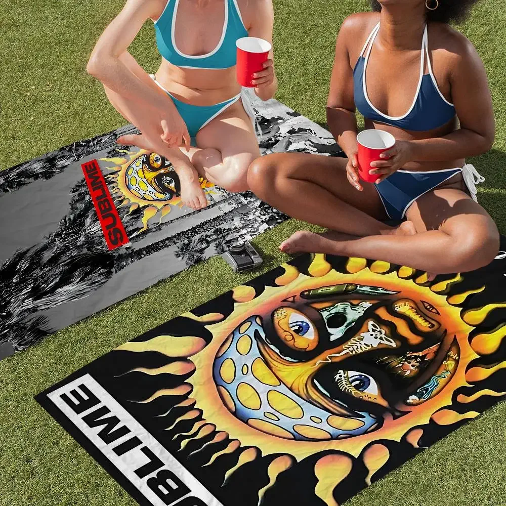 Band S-Sublime Beach Towel Colorful Bath Towels For Girl Microfiber Quick Dry Custom Sand Free Beach Yoga Spa Gym Pool