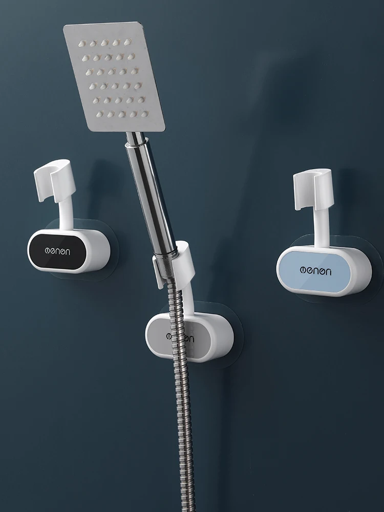 

Punch-free Shower Bracket Shower Head Fixed Seat Adjustable Bathroom Accessories Universal Shower Head Base Shelves Wall Shelf