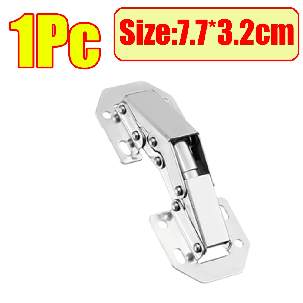 Stainless Steel Perforated Small Hinge 8.5x5.3cm – Soft-Close Damping For Cabinet & Wardrobe Doors