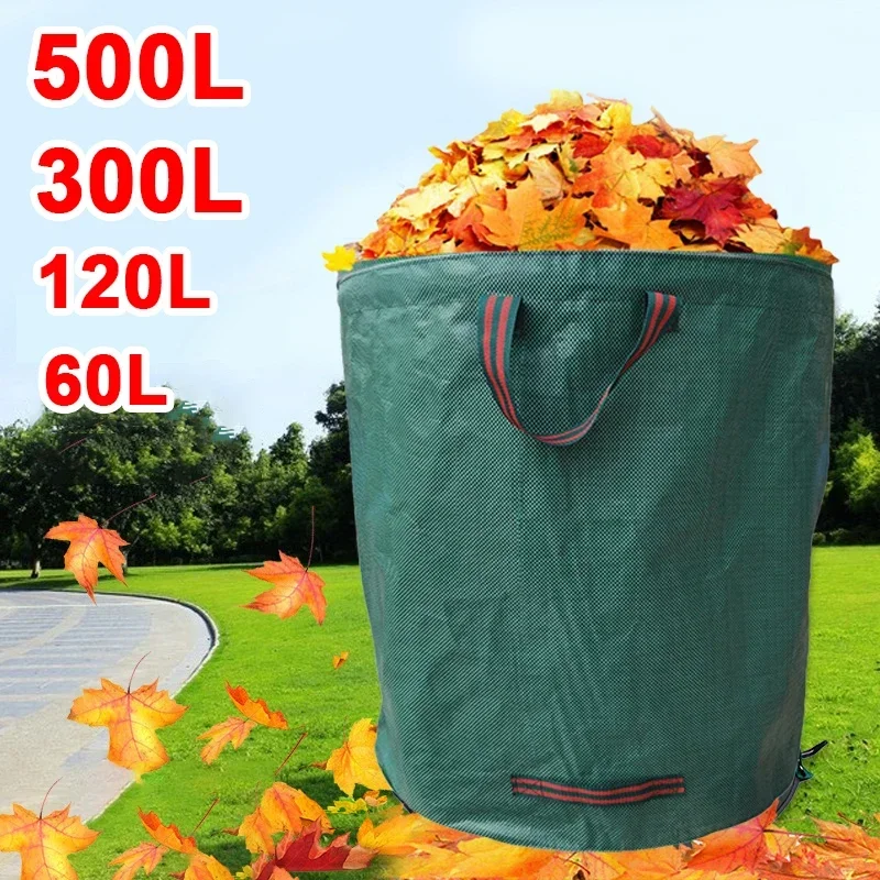 Leaf Bag Foldable Large Capacity Garden Waste Bag Reusable Garden Garbage Bag Fallen Leaves Basket Outdoor Gardening Storage Bag
