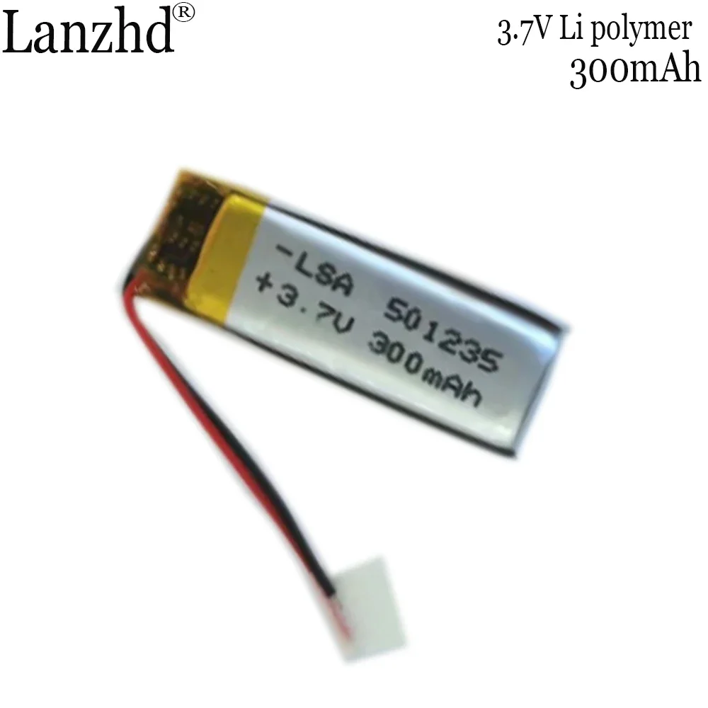 1-20pcs 501235 3.7V 300mAh Li ion Lithium Polymer Battery For MP4 MP5 Electric Toothbrush Voice Recorder Bluetooth Headset
