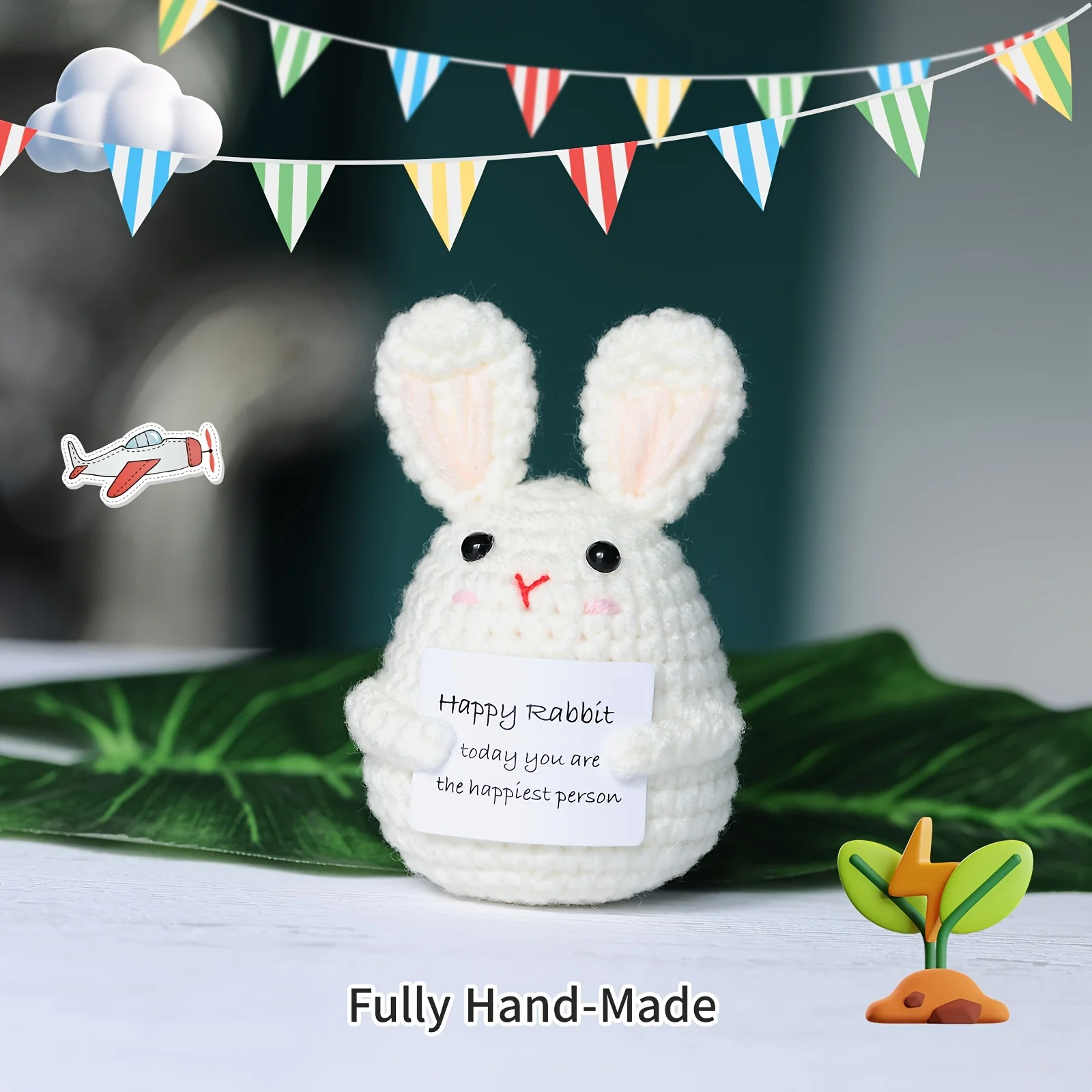 1pc Mini Handmade Decorative Ornaments, Home Decoration Ornaments and Accessories, Cute Creative Ornaments for Rooms, Encouragement Cards, Birthdays, Holiday Party Decorations - view 4