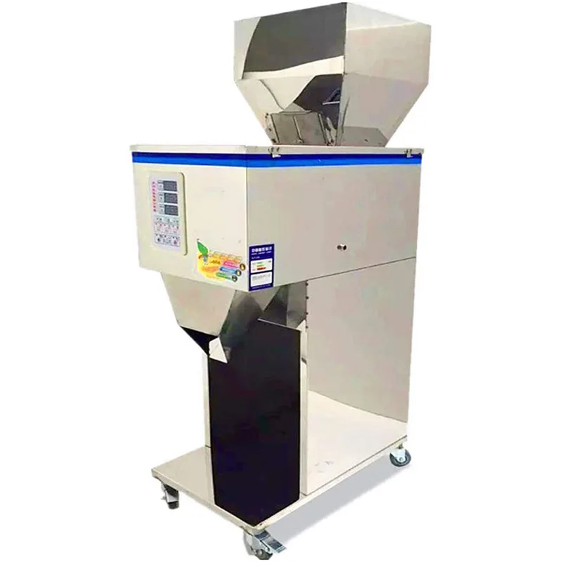 Powder Granular Weighing Filling Machine 1-999g Automatic Food Particle Rice Flour Packing Racking Vibration Feeding Desktop