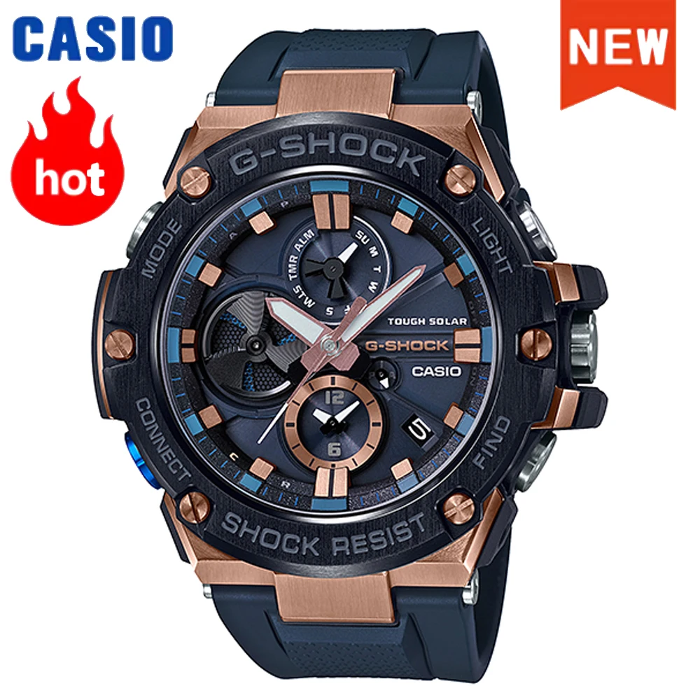 ساعات كاسيو GST-B100 للرجال كوارتز كاجوال فاخرة G SHOCK متعددة الوظائف مقاومة للصدمات عرض مزدوج ساعات رجالية من الفولاذ المقاوم للصدأ #5