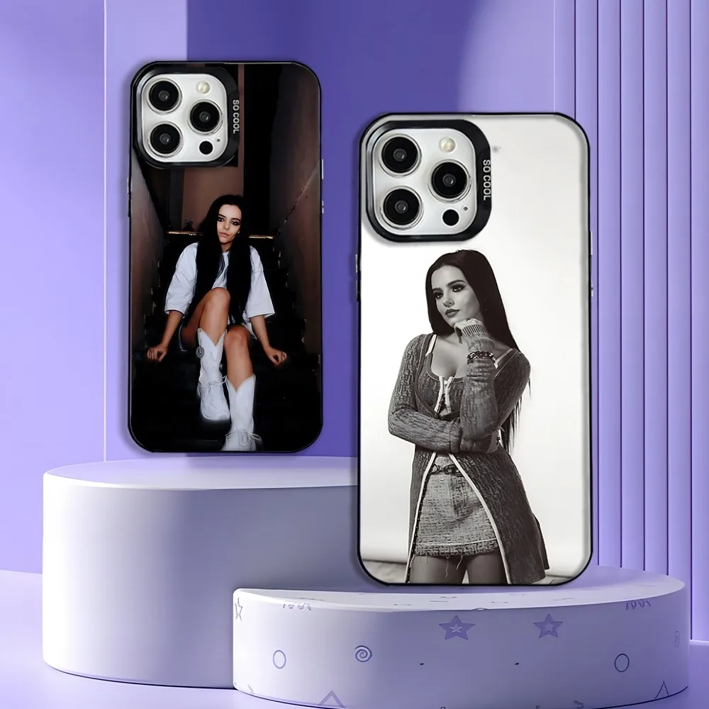 

Singer J-Jessie Murph Phone Case For iPhone 16,15,14,13,12,11,Mini,Pro,E,MAX Gray Matte Silicone Black Cover