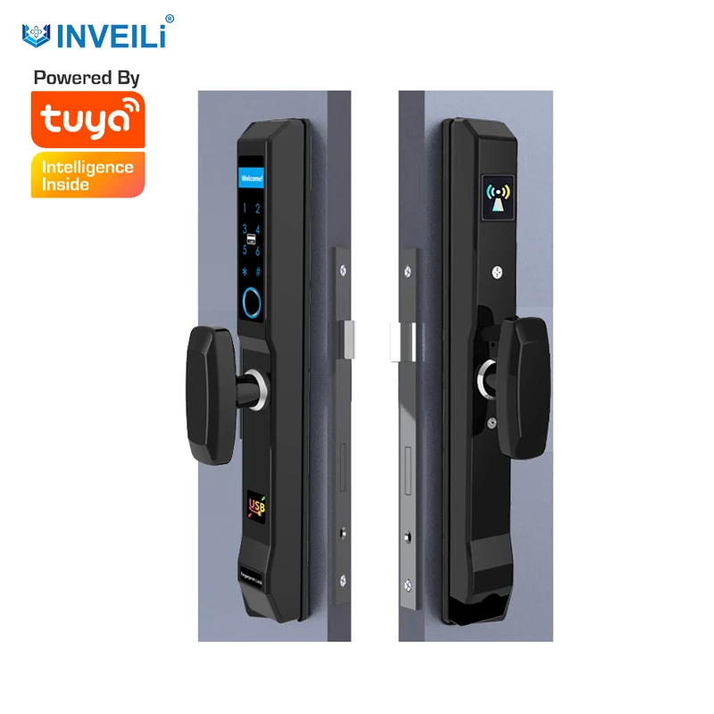 Tuya wifi intelligent keypad fingerprint electronic password digital biometric security code fingerprint smart door lock