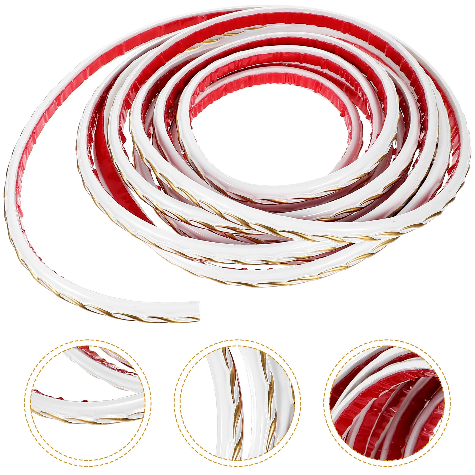 

Self Adhesive Flexible Ceiling Molding Edge Trim Peel Stick Wall Border Strip Decorative for Furniture Mirror Cabinet