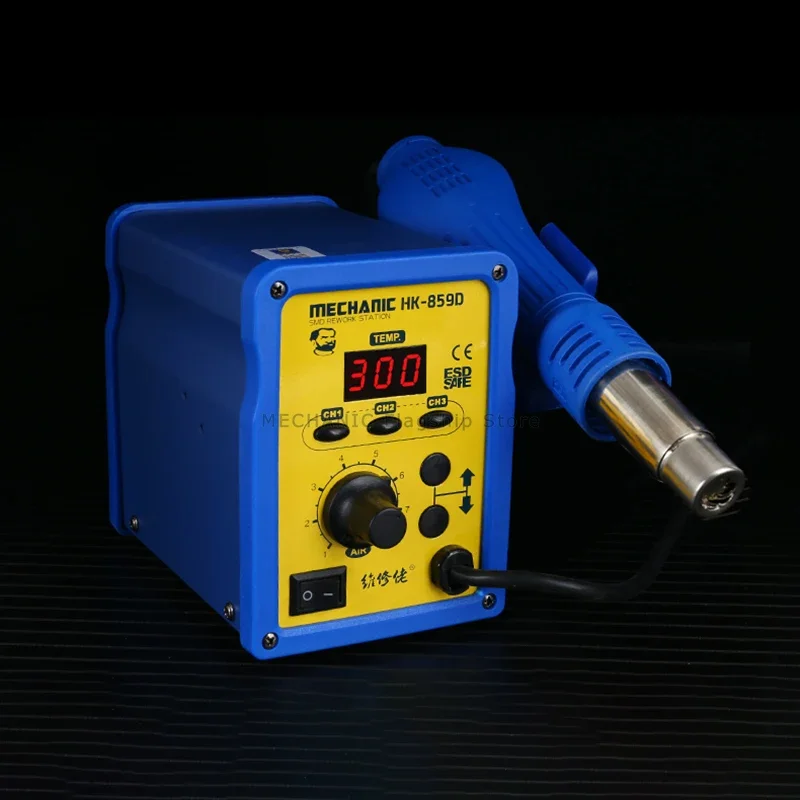 Hot Air Gun Soldering Station MECHANIC HK-859D 650W LED Air Volume Storage Heat Gun Lead Free Desoldering Station Repair Tools