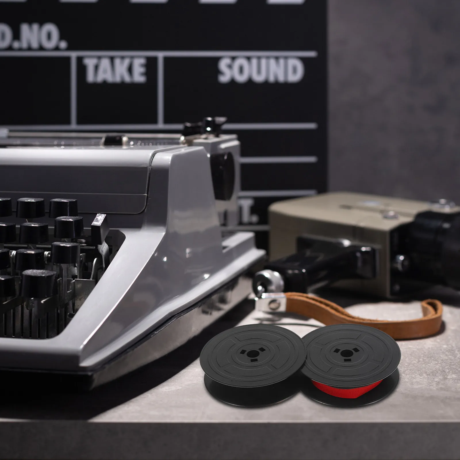 

Twin Spool Typewriter Ribbon Universal Black Red Ink Ribbon Compatible Vintage Typewriters Office School Home Use Clear Stable