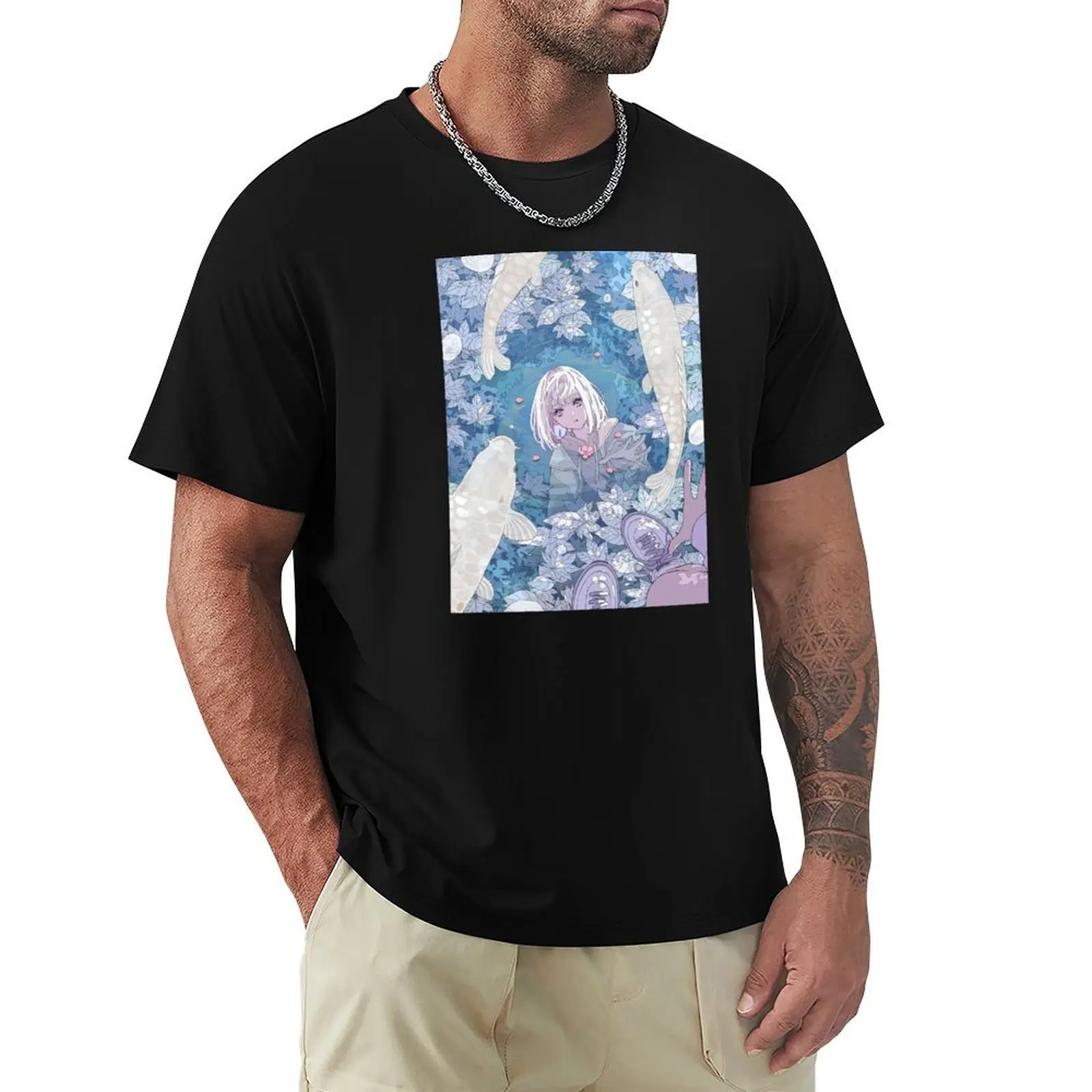 Aesthetic Anime Fishy Dream T-Shirt Novelty Graphic Tee Shirt