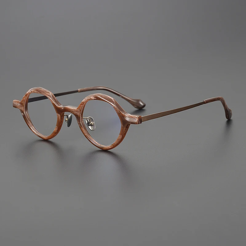 

Popular Japanese Handmade Round Titanium Acetate Glasses Frame Men Women Ultralight Eyeglasses Retro Design Tortoise Eyewear