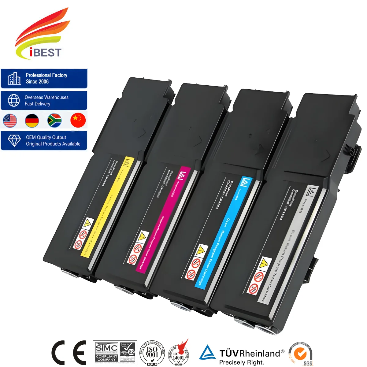 IBEST Compatible Xerox DocuPrint CP405d Toner Cartridge Compatible for Xerox CT202033 CT202034 CT202035 CT202036 CT202018 Toner