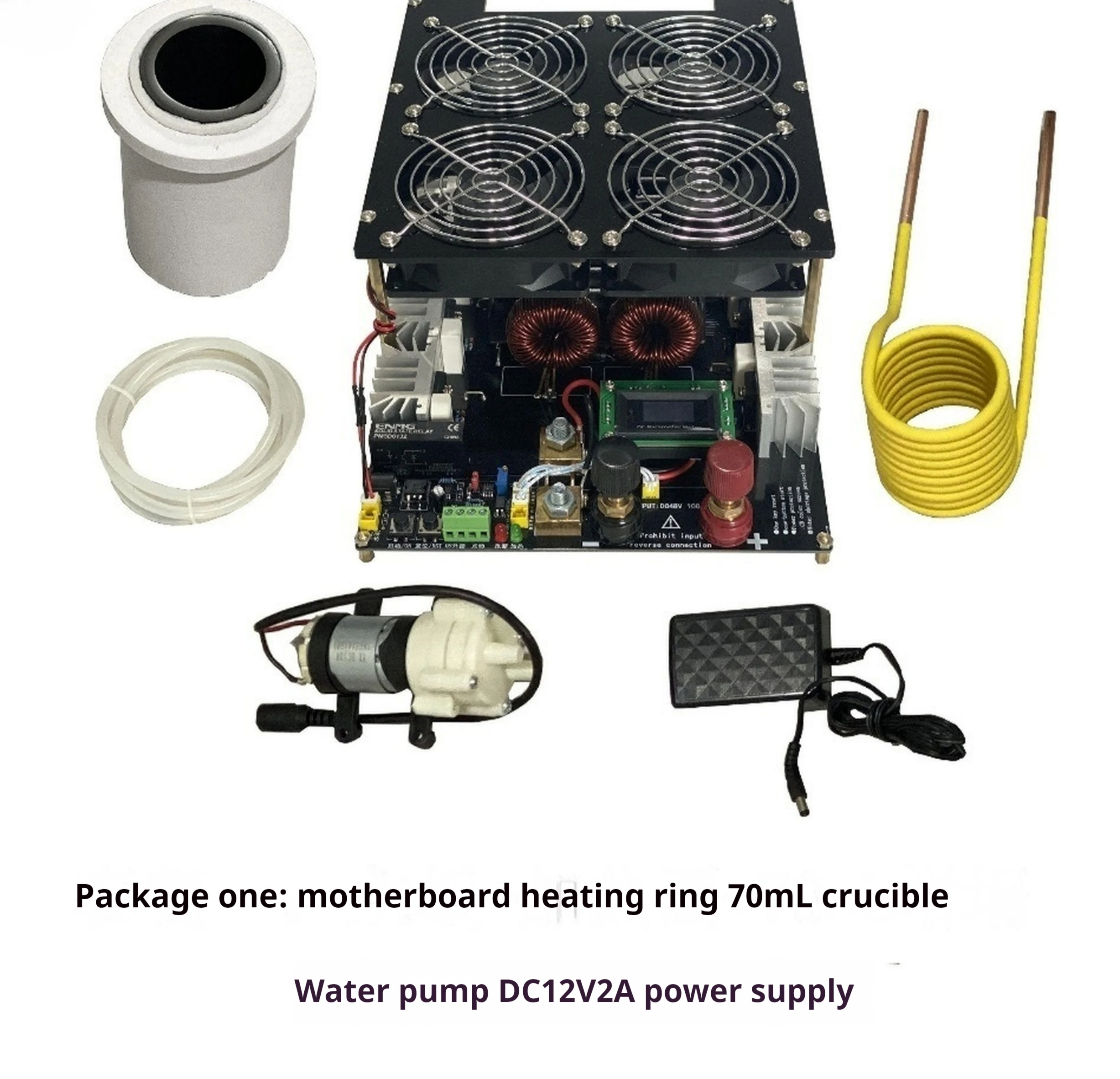 5000W ZVS Induction Heater, Induction Heating Machine, PCB Board, Melted Metal, Coil and Pump