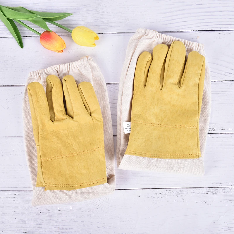 1  Pair Beekeeping Protective Gloves Long Sleeves Beekeeper Vented Professional beehive