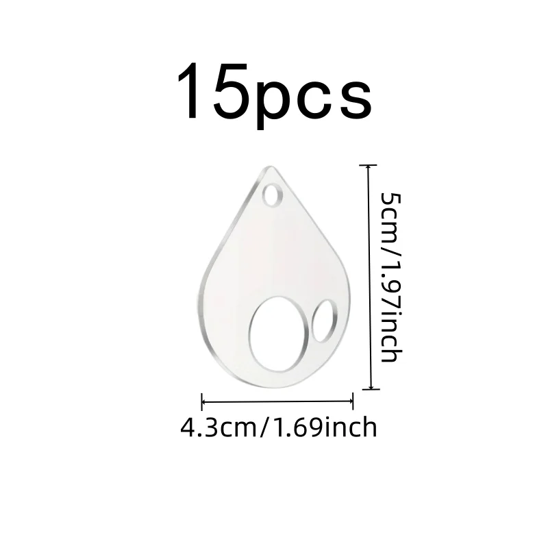 15 pcs Embroidery Thread Cards with Transparent Clear Material, ideal for Cross Stitch Organizing and Floss Classification