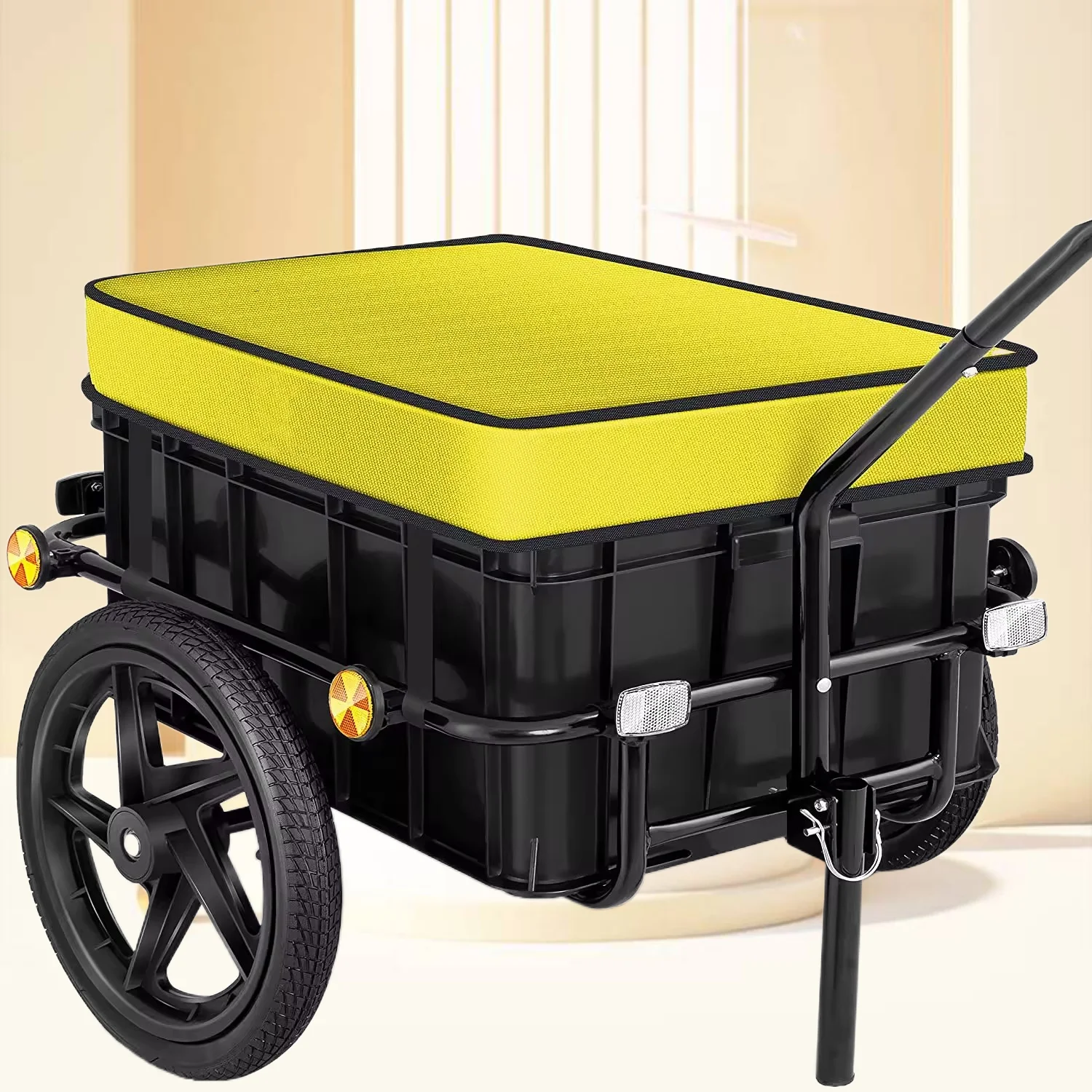 

Bicycle Trailer Cargo Trailer Handcart With Coupling High Drawbar For Bicycle Transport Trailer Transport Box