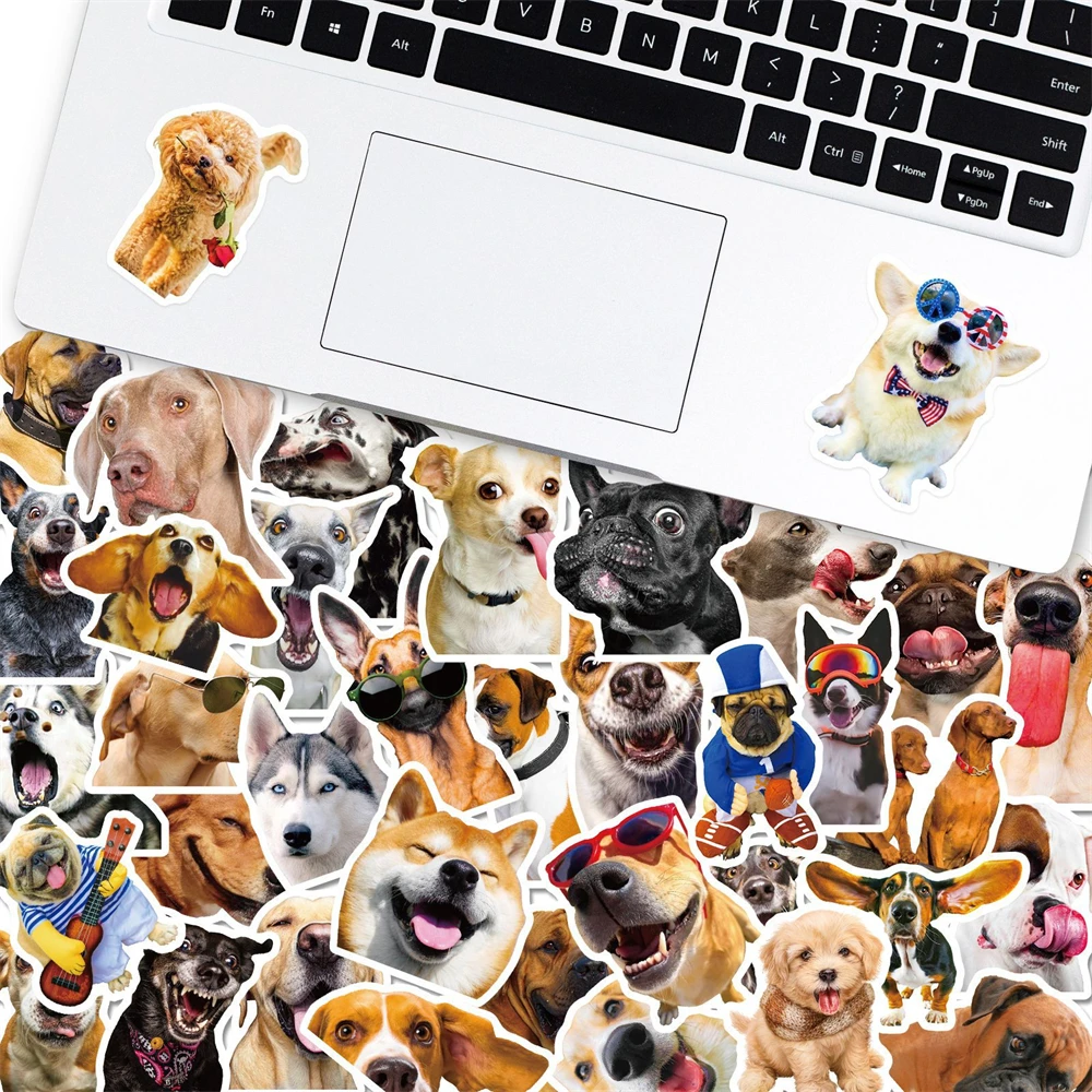 10/30/50PCS Cartoon Cute Pet Dog Animal Creative Graffiti Sticker Bike Skateboard Car Helmet Notebook Computer Wholesale