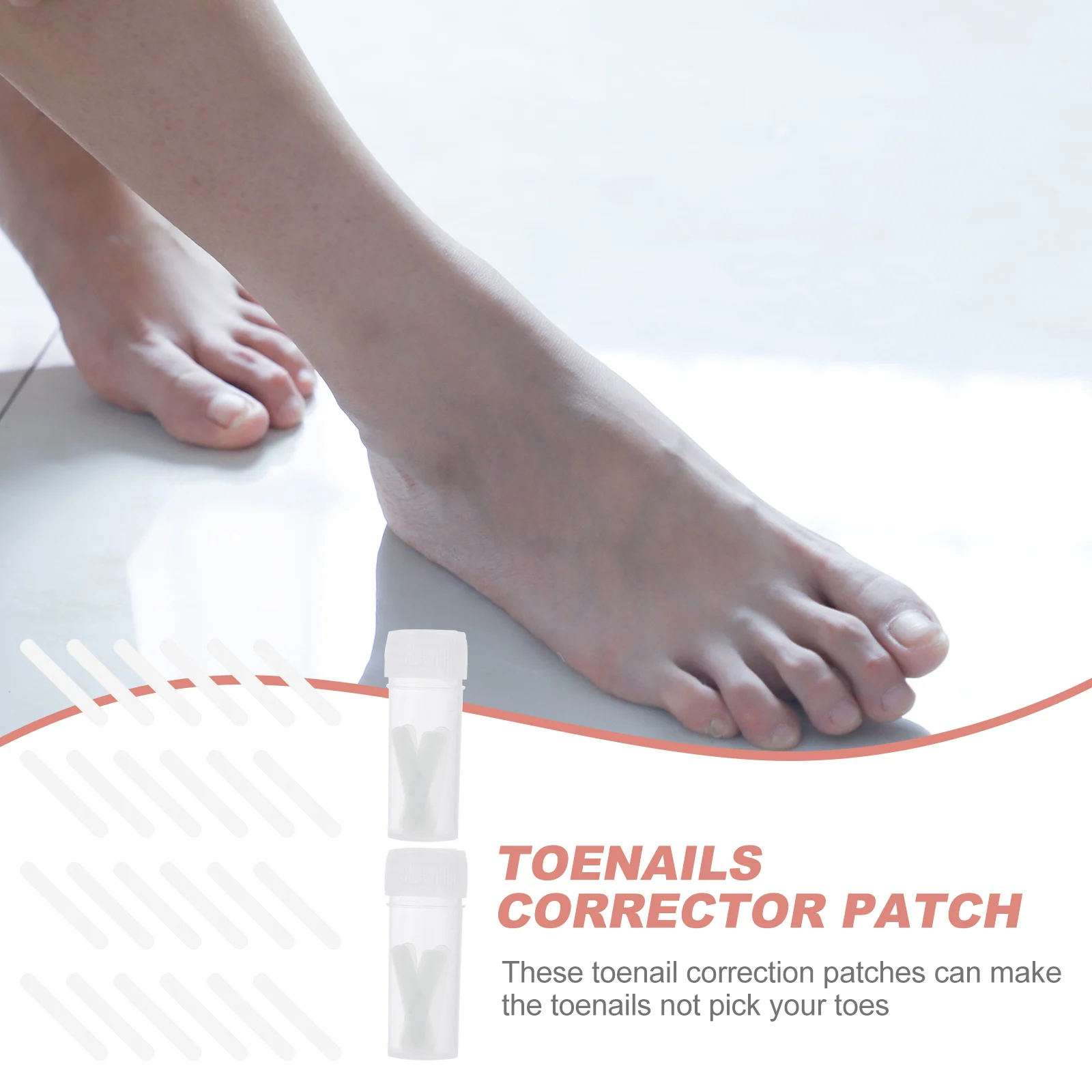 

50pcs Patch Stickers Synthetic Fibers Resin Curved Toenail Foot Nail Care Tools Treatment Ingrown Nail Tools Foot Care