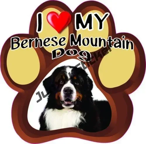 Bernese Mountain Dog Vinyl Sticker Decal Man's Best Friend Puppy Bernese Mountain Dog Breed Sticker for Car Windows Laptops - view 4