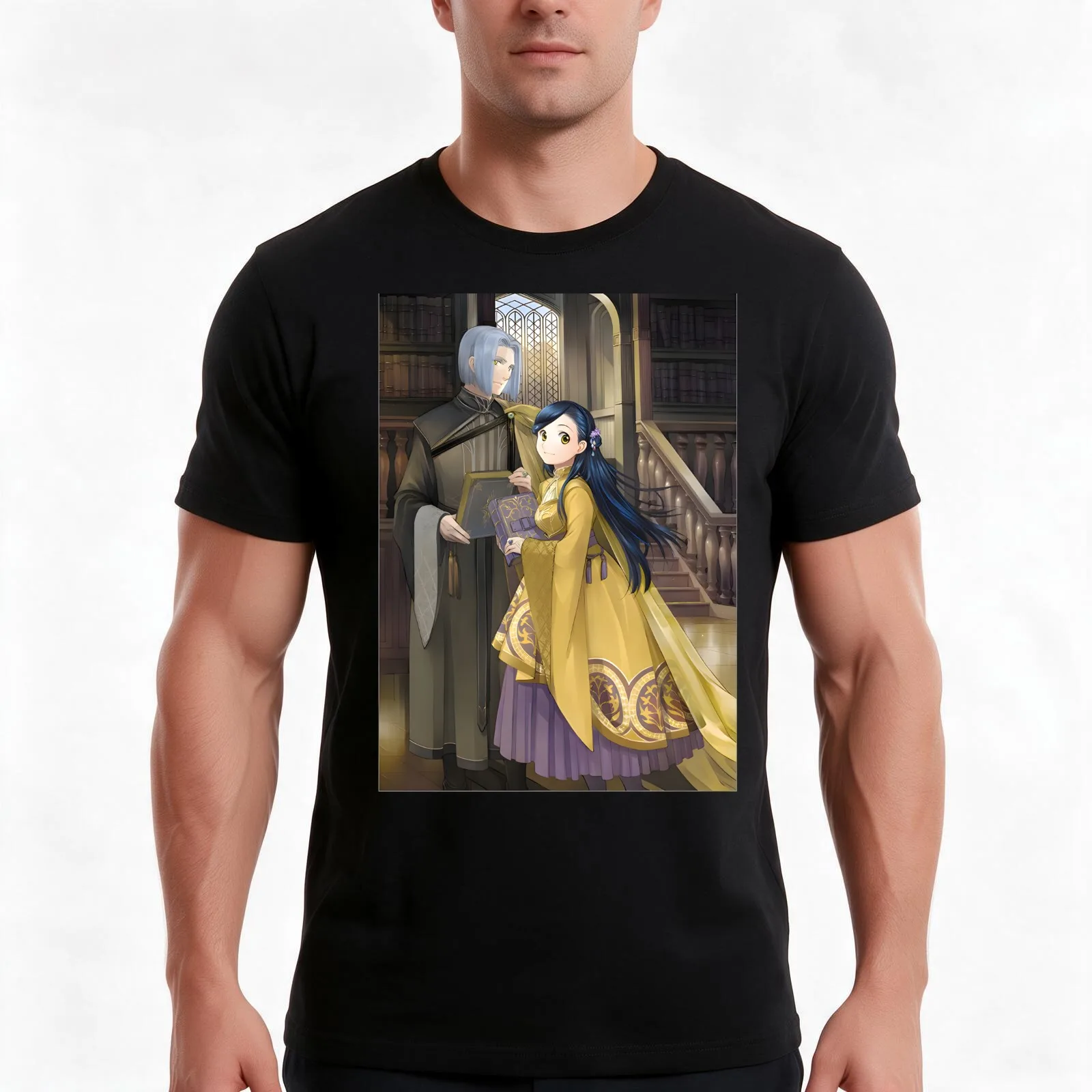 Ascendance of a Bookworm Rozemyne & Ferdinand T-Shirt, Summer Casual Cotton Tee, Oversized Streetwear Tops, Unisex Men Women