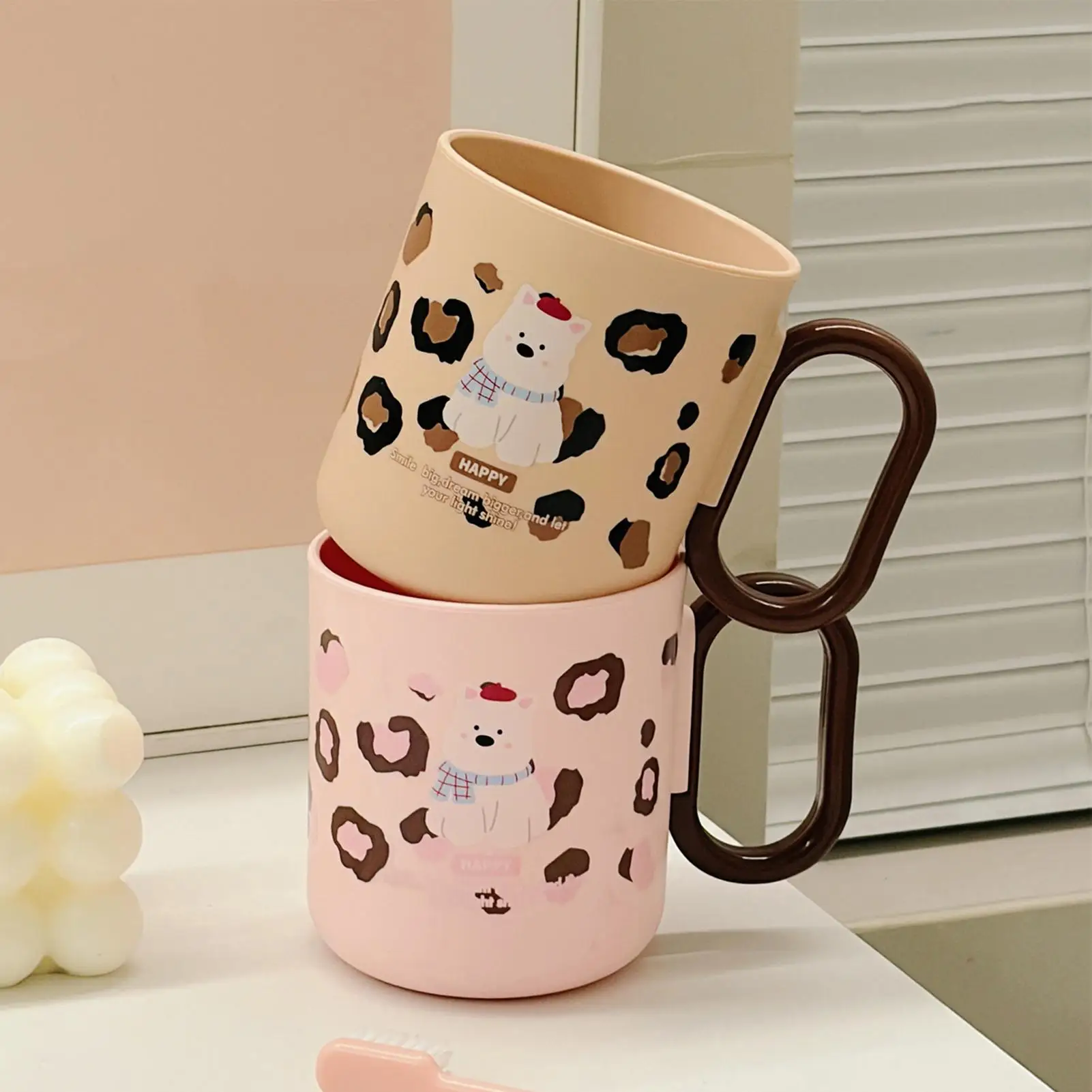 Toothbrush Cup Reusable Single Bathroom Cup Mouthwash Cup for Vanity Counter Sink Travel Dorm Apartment Home Decor Personal Use