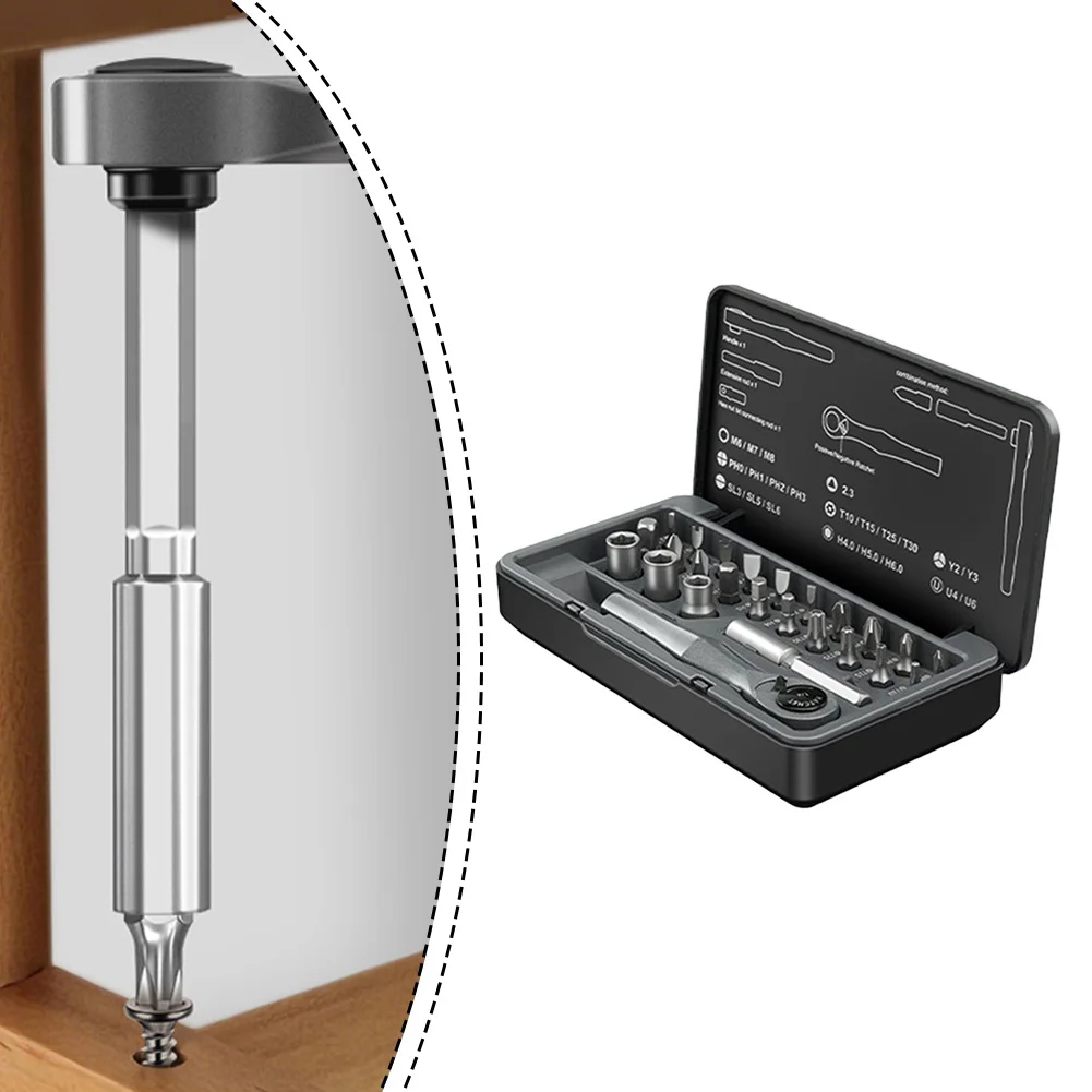For Smartphones Ratchet Screwdriver Ratchet Screwdriver 25-bit Selection Hex Y U Bits Forward Reverse Function