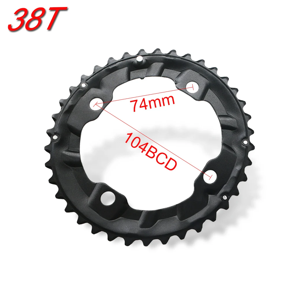 10 Speed 10S sprockets 24T 38T M610 M615 64/104BCD MTB Bike Chainring Bicycle Crankset Double Chainwheel Bike Crank Bike Parts