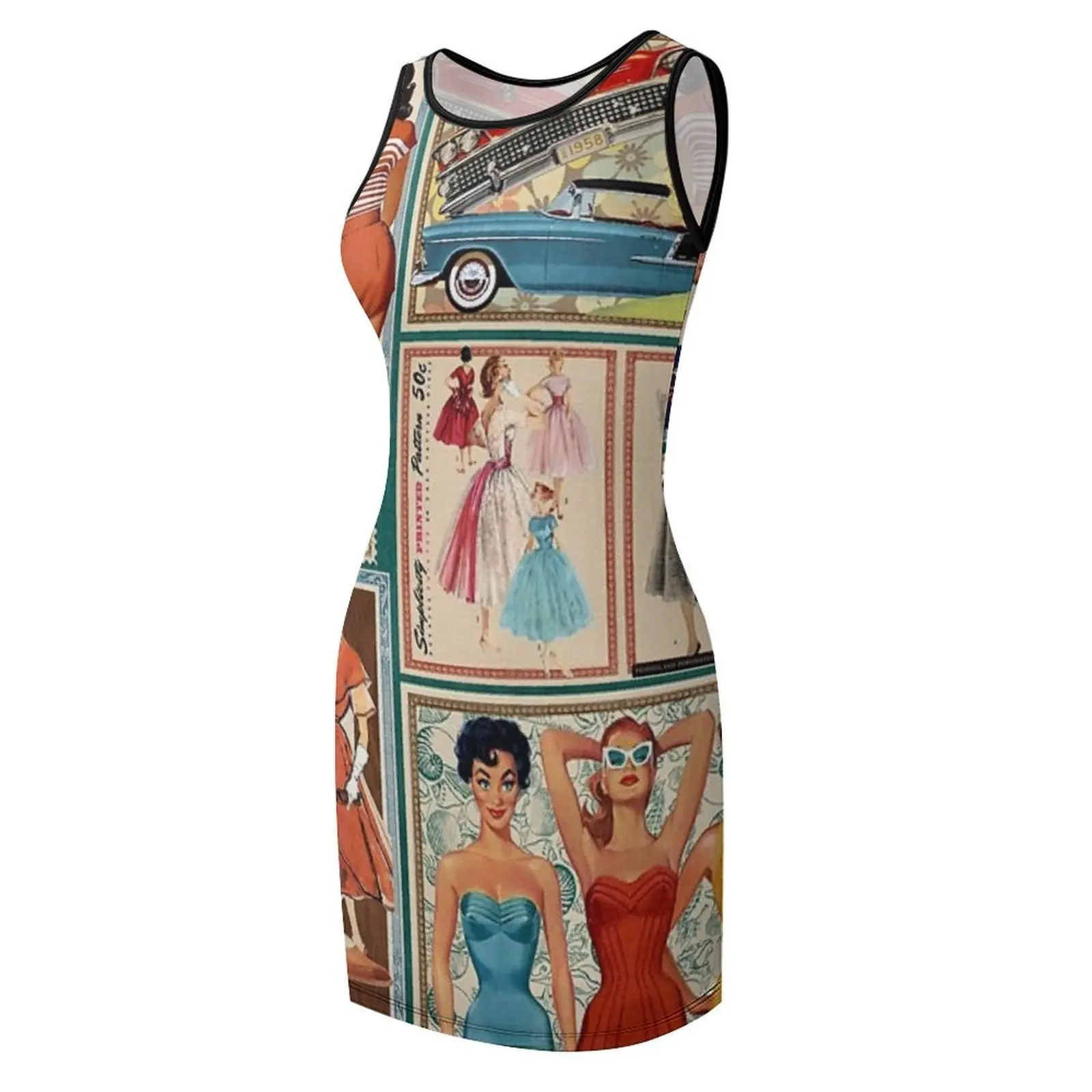 50er Jahre Mode ärmelloses Sommerkleid elegante Kleider für Frauen Brautkleider für Partys Kleid für Frauen Frauen Kleider Sommer