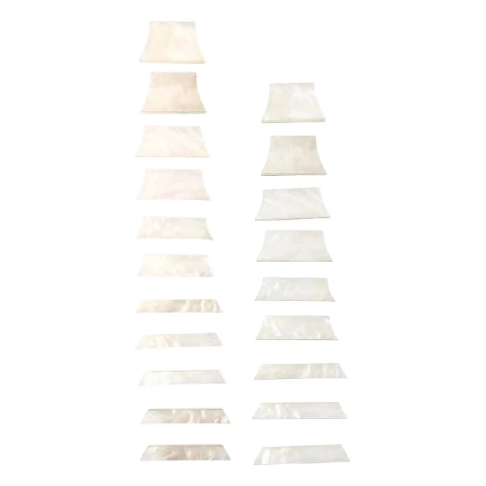 Fret Markers for Guitars, Acrylic DIY Fretboard Sticker White Pearl Trapezoid Inlay Stickers Decals, for Ukulele Bass Mandolin